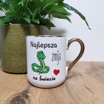 Elegancki kubek „Najlepsza żmija na świecie” 330 ml/400 ml