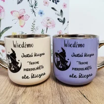Kubek Wiedźmo - Jesteś śliczna troche pier... Elegancki 330ml/400ml