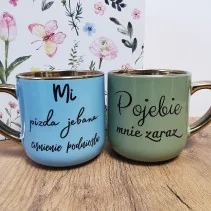 Elegancki kubek „Mi pizda jebana ciśnienie podniosła/Pojebie mnie zaraz" 330 ml/400 ml