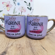 Becher – Die Krone ist unnötig, Großartigkeit liegt mir im Blut, elegante 330 ml/400 ml