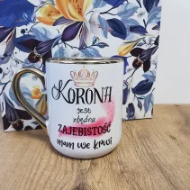 Becher – Die Krone ist unnötig, Großartigkeit liegt mir im Blut, elegante 330 ml/400 ml
