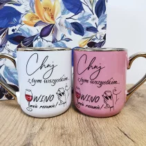 Eleganter Becher „Fuck it all... Wine versteht mich!“ 330 ml/400 ml | Ein Geschenk mit Humor