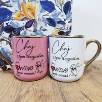 Eleganter Becher „Fuck it all... Wine versteht mich!“ 330 ml/400 ml | Ein Geschenk mit Humor
