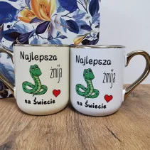 Elegancki kubek „Najlepsza żmija na świecie” 330 ml/400 ml