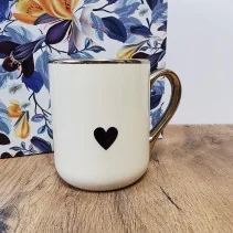 Elegancki kubek 'Imię - Jesteś żajebisty + serce' 330ml/400ml | Prezent z humorem