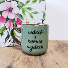 Tasse – „Inhale and Fucking Exhale/Good Fucking Morning“, elegant, 330 ml/400 ml