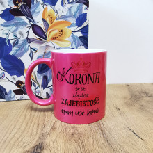 Tasse – „Die Krone ist unnötig/Im Schein meiner Großartigkeit“ 330 ml Perle