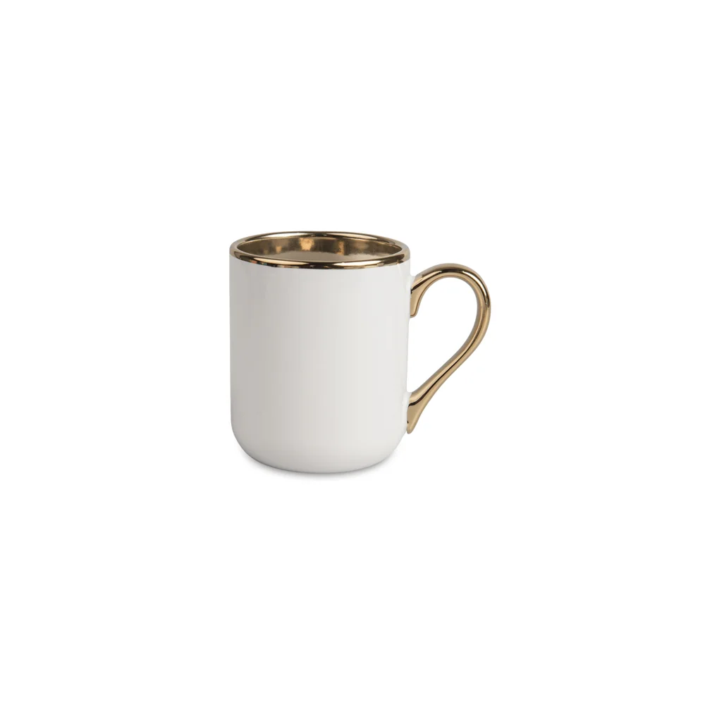 Eleganter weißer Becher - eigener Text, 330 ml