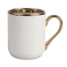 Eleganter weißer Becher - eigener Text, 330 ml