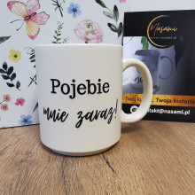 Kubek Pastelowy 'Mi chuj jebany ciśnienie podniósł/Pojebie mnie zaraz' 330ml