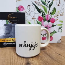 Pastellbecher mit der Aufschrift Ochujeje 330ml