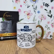 Kubek - Mózg kierownika 330/450ml ze złotym zdobieniem