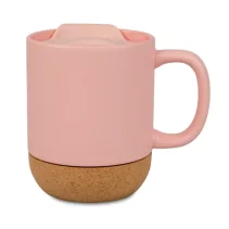 330 ml Becher mit Deckel und Korkboden – Ihr eigener Text