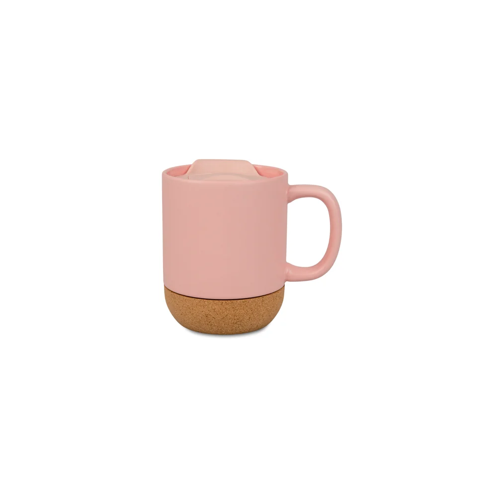 330 ml Becher mit Deckel und Korkboden – Ihr eigener Text