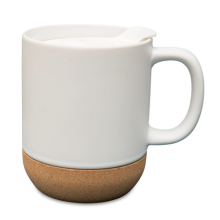 330 ml Becher mit Deckel und Korkboden – Ihr eigener Text
