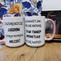 Tasse – „Ich beneide Menschen, die schweigen können./Selbst wenn..."