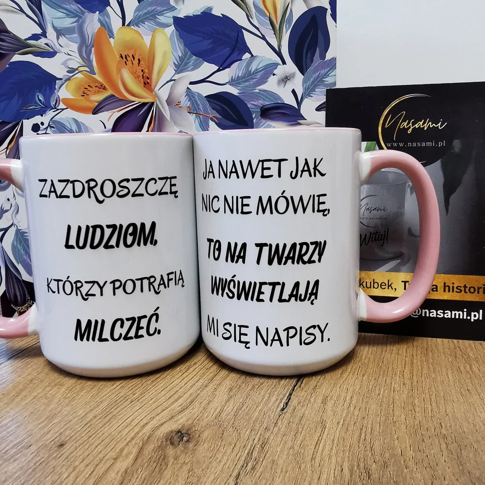 Tasse – „Ich beneide Menschen, die schweigen können./Selbst wenn..."