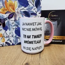 Tasse – „Ich beneide Menschen, die schweigen können./Selbst wenn..."