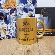 Tasse – „Wie lange kannst du dir diesen Bullshit anhören?“ 330 ml Perle