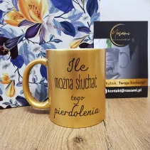 Tasse – „Wie lange kannst du dir diesen Bullshit anhören?“ 330 ml Perle