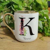 Elegancki Kubek z Literą + Twoje Imię – 330 ml / 400 ml