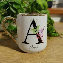 Elegancki Kubek z Literą + Twoje Imię – 330 ml / 400 ml