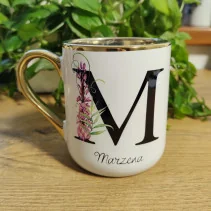 Elegancki Kubek z Literą + Twoje Imię – 330 ml / 400 ml