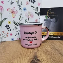 Retro-Tasse „Danke, dass du meine nicht-biologische Schwester bist“ + Namen 280 ml