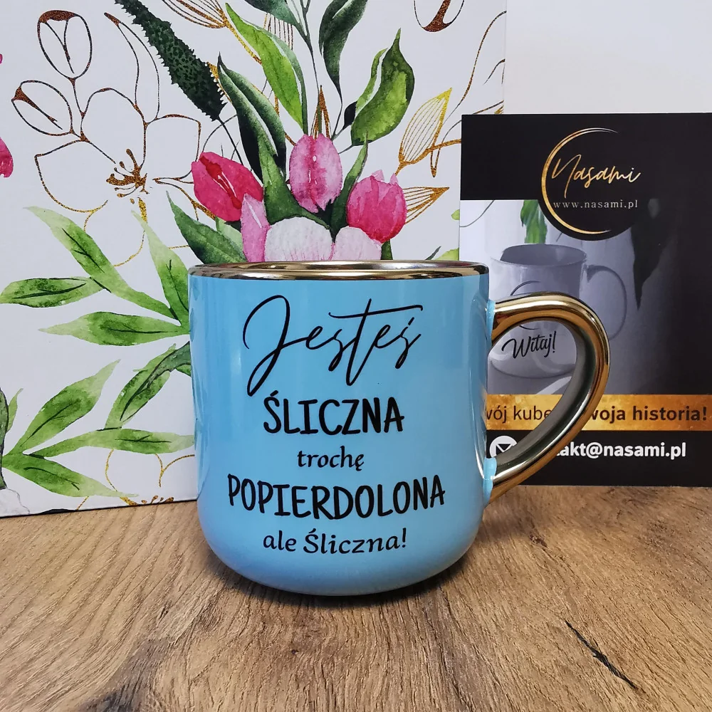 Kubek - No kurwa hit / Jesteś śliczna elegancki 330ml/400ml