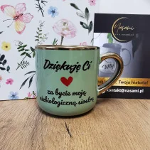 Elegancki Kubek "Dziękuje ci za bycie moją niebiologiczną siostrą" – 330 ml / 400 ml