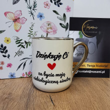 Elegancki Kubek "Dziękuje ci za bycie moją niebiologiczną siostrą" – 330 ml / 400 ml