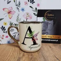 Elegancki Kubek z Literą + Twoje Imię – 330 ml / 400 ml