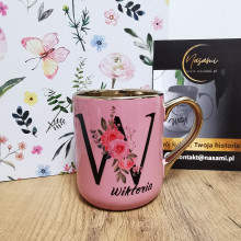 Elegancki Kubek z Literą + Twoje Imię – 330 ml / 400 ml