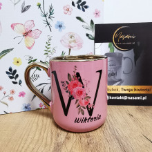 Elegancki Kubek z Literą + Twoje Imię – 330 ml / 400 ml