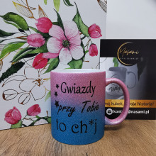 Kubek - Gwiazdy przy Tobie to ch*j brokatowy - 330ml