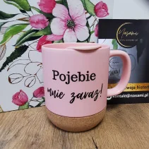 330-ml-Becher mit Deckel und Korkboden „Mein verdammter Blutdruck ist gestiegen/Ich werde es bald versauen“