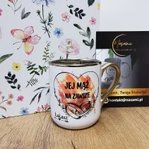 Elegancki Kubek "Jej Mąż/Jego Żona na zawsze" – 330 ml / 400 ml