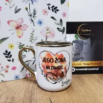 Elegancki Kubek "Jej Mąż/Jego Żona na zawsze" – 330 ml / 400 ml