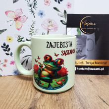 Pastellbecher „Tolle Nachbarin / Sie weiß immer alles“ 330ml