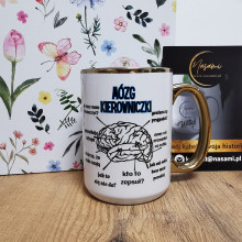 Kubek - Mózg kierownika 330/450ml ze złotym zdobieniem