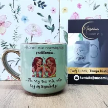 Elegante Tasse „Alkohol löst keine Probleme … Aber wir auch nicht, also gießen Sie etwas Zitronenwodka ein!“ – 330 ml / 400 ml