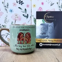 Elegante Tasse „Alkohol löst keine Probleme … Aber wir auch nicht, also gießen Sie etwas Zitronenwodka ein!“ – 330 ml / 400 ml