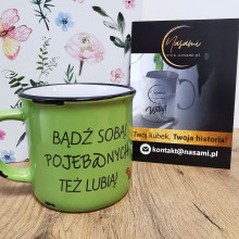 Kubek Retro "Bądź sobą pojebanych też lubią!" 280ml