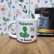 Kubek "Najlepsza żmija na świecie" w kilku pojemnościach
