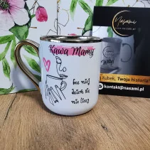 Elegancki Kubek "Kawa Mamy bez niej dzień się nie liczy" – 330 ml / 400 ml