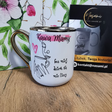 Elegancki Kubek "Kawa Mamy bez niej dzień się nie liczy" – 330 ml / 400 ml
