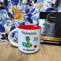 Kubek "Najlepsza żmija na świecie" w kilku pojemnościach