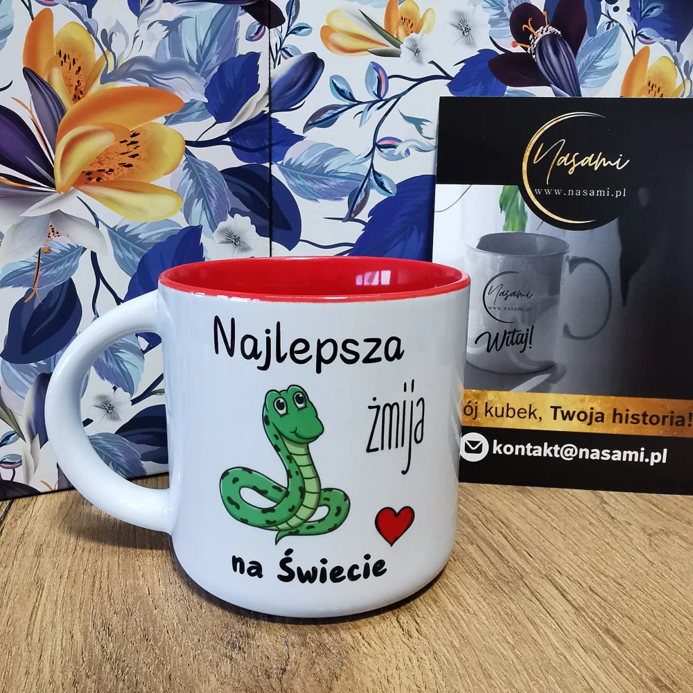Kubek "Najlepsza żmija na świecie" w kilku pojemnościach
