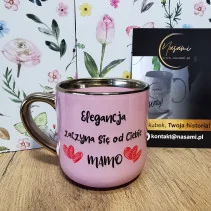 Elegancki Kubek "Elegancja zaczyna sie od ciebie MAMO" – 330 ml / 400 ml