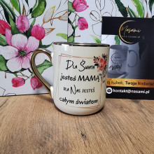 Edle Tasse „Für die Welt bist du eine MUTTER, für uns bist du die ganze Welt“ – 330 ml / 400 ml